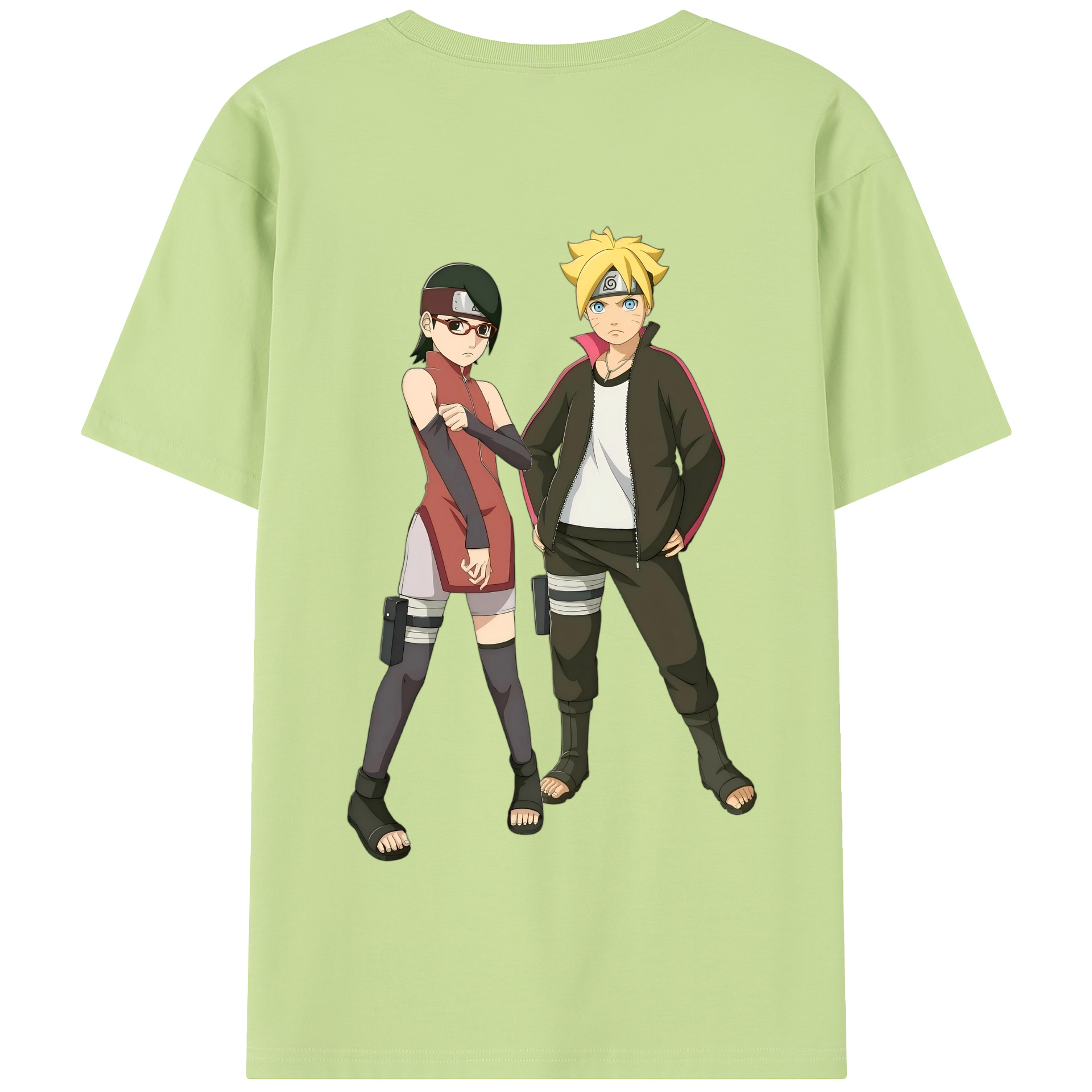 （画像用） NARUTO -ナルト- うずまき ボルト Uzumaki Boruto 綿100％半袖Tシャツ（背面プリント）